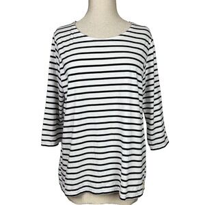 Armor Lux Shirt Womens 6 White Navy Breton Stripe Nautical Quiet Luxury Capsule